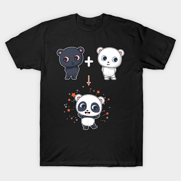 Fusion Bear And Polar Bear To Panda Bear T-Shirt by CrissWild